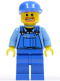 LEGO cty0048 Overalls with Tools in Pocket Blue, Blue Cap, Beard around Mouth