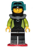 LEGO cty0797 Coast Guard City - Diver, Black Wetsuit with White Logo