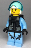 LEGO cty1000 Sky Police - Jet Pilot, Female with Neck Bracket (for Parachute)