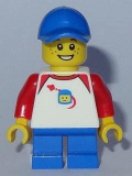 LEGO twn302 Boy - Classic Space Shirt with Red Sleeves, Blue Short Legs, Blue Cap (31069)